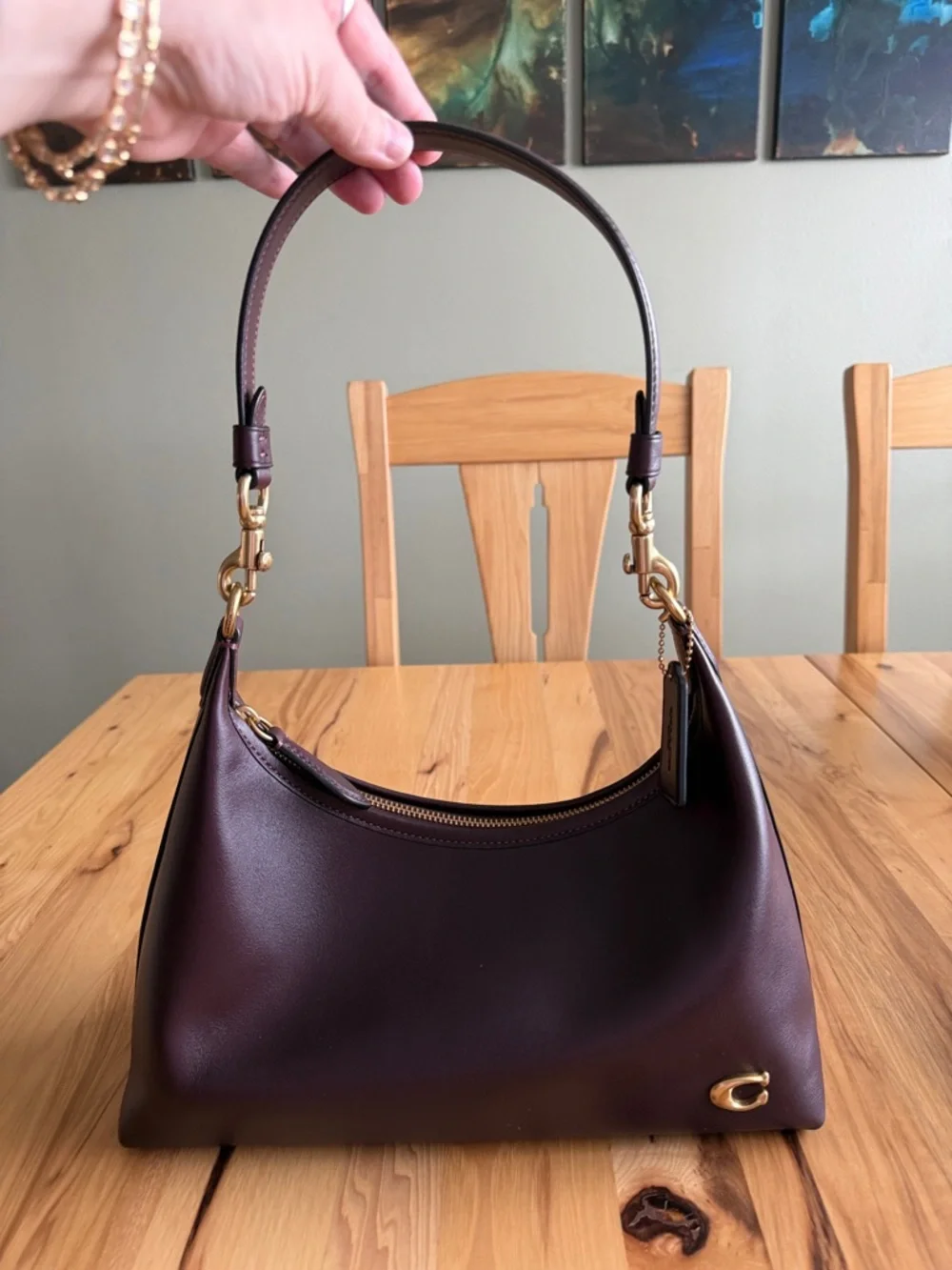 EUC Juliet Shoulder Bag in Black Currant (Dillard’s Exclusive) - Picture 3 of 11